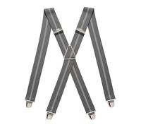 PIERROT Bretelles Homme Larges Made in France - Elastique Ultra Résistant & 4 Clips Extra Fort en X - Taille Ajustable Jusqu’à 130cm - Garantie à Vie - Fabrication Artisanale