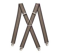 PIERROT Bretelles Homme Larges Made in France - Elastique Ultra Résistant & 4 Clips Extra Fort en X - Taille Ajustable Jusqu’à 130cm - Garantie à Vie - Fabrication Artisanale