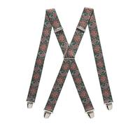 PIERROT Bretelles Homme Larges Made in France - Elastique Ultra Résistant & 4 Clips Extra Fort en X - Taille Ajustable Jusqu’à 130cm - Garantie à Vie - Fabrication Artisanale