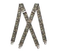 PIERROT Bretelles Homme Larges Made in France - Elastique Ultra Résistant & 4 Clips Extra Fort en X - Taille Ajustable Jusqu’à 130cm - Garantie à Vie - Fabrication Artisanale