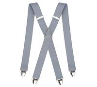PIERROT Bretelles Homme Larges Made in France - Elastique Ultra Résistant & 4 Clips Extra Fort en X - Taille Ajustable Jusqu’à 130cm - Garantie à Vie - Fabrication Artisanale