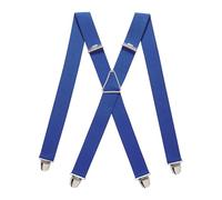PIERROT Bretelles Homme Larges Made in France - Elastique Ultra Résistant & 4 Clips Extra Fort en X - Taille Ajustable Jusqu’à 130cm - Garantie à Vie - Fabrication Artisanale