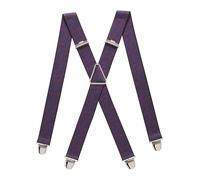 PIERROT Bretelles Homme Larges Made in France - Elastique Ultra Résistant & 4 Clips Extra Fort en X - Taille Ajustable Jusqu’à 130cm - Garantie à Vie - Fabrication Artisanale