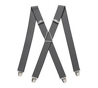 PIERROT Bretelles Homme Larges Made in France - Elastique Ultra Résistant & 4 Clips Extra Fort en X - Taille Ajustable Jusqu’à 130cm - Garantie à Vie - Fabrication Artisanale