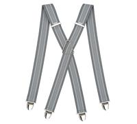 PIERROT Bretelles Homme Larges Made in France - Elastique Ultra Résistant & 4 Clips Extra Fort en X - Taille Ajustable Jusqu’à 130cm - Garantie à Vie - Fabrication Artisanale