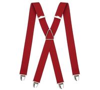 PIERROT Bretelles Homme Larges Made in France - Elastique Ultra Résistant & 4 Clips Extra Fort en X - Taille Ajustable Jusqu’à 130cm - Garantie à Vie - Fabrication Artisanale