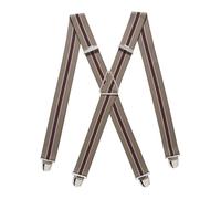 PIERROT Bretelles Homme Larges Made in France - Elastique Ultra Résistant & 4 Clips Extra Fort en X - Taille Ajustable Jusqu’à 130cm - Garantie à Vie - Fabrication Artisanale