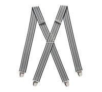 PIERROT Bretelles Homme Larges Made in France - Elastique Ultra Résistant & 4 Clips Extra Fort en X - Taille Ajustable Jusqu’à 130cm - Garantie à Vie - Fabrication Artisanale