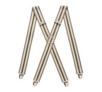 PIERROT Bretelles Homme Larges Made in France - Elastique Ultra Résistant & 4 Clips Extra Fort en X - Taille Ajustable Jusqu’à 130cm - Garantie à Vie - Fabrication Artisanale