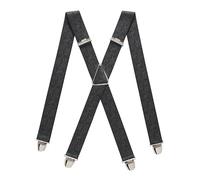 PIERROT Bretelles Homme Larges Made in France - Elastique Ultra Résistant & 4 Clips Extra Fort en X - Taille Ajustable Jusqu’à 130cm - Garantie à Vie - Fabrication Artisanale