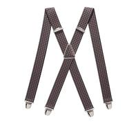 PIERROT Bretelles Homme Larges Made in France - Elastique Ultra Résistant & 4 Clips Extra Fort en X - Taille Ajustable Jusqu’à 130cm - Garantie à Vie - Fabrication Artisanale