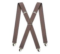 PIERROT Bretelles Homme Larges Made in France - Elastique Vintage Original Ultra Résistant & 4 Clips Extra Fort en X - Taille Unique Ajustable Jusqu’à 130cm - Garantie à Vie - Fabrication Artisanale