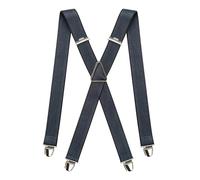 PIERROT Bretelles Homme Larges Made in France - Elastique Vintage Original Ultra Résistant & 4 Clips Extra Fort en X - Taille Unique Ajustable Jusqu’à 130cm - Garantie à Vie - Fabrication Artisanale