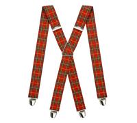 PIERROT Bretelles Homme Larges Made in France - Elastique Vintage Original Ultra Résistant & 4 Clips Extra Fort en X - Taille Unique Ajustable Jusqu’à 130cm - Garantie à Vie - Fabrication Artisanale