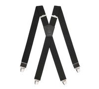 PIERROT Bretelles Homme Larges Premium Made in France - Taille Unique Ajustable - Elastique Renforcé et Finitions en Cuir - 4 Pinces Ultra Fortes en X - Garantie à vie