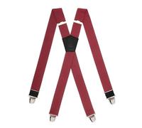 PIERROT Bretelles Homme Larges Premium Made in France - Taille Unique Ajustable - Elastique Renforcé et Finitions en Cuir - 4 Pinces Ultra Fortes en X - Garantie à vie