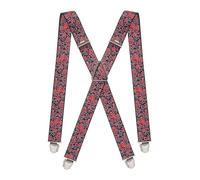 PIERROT Bretelles Homme Larges Premium Vintage - Made in France - Elastique Renforcé & 4 Clips Extra Fort en X - Taille Ajustable Jusqu’à 130cm - Garantie à Vie - Fabrication Artisanale