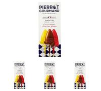 Pierrot Gourmand - Etui 3 sucettes - Fer de lance - Caramel au lait frais, citron et grenadine (Lot de 4)
