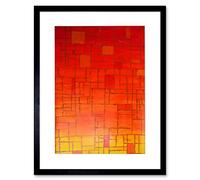 PIET MONDRIAN ABSTRACT RED OLD MASTER PAINTING ART FRAMED ART PRINT PICTURE & MOUNT F12X861
