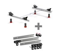 Piètement de baignoire MEPA type WSuni avec lot de 3 rails MEPA, 110015+190031,
