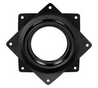 Piètement de chaise, Pièces de rechange for chaise bureau, 1 pièce, roulement rotatif carré, plaque tournante, base cuisine, 2/3/4/6 pouces, matériel meubles à 360 degrés(6 Inch Black)