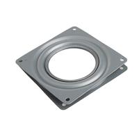 Piètement de chaise, Remplacement de pièces chaise bureau, plaque pivotante en métal à roulement billes paresseux 3/4/6 pouces, rotation 360 degrés, présentoir rotatif, plaques tournantes(4inch)