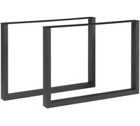 Piètement de table 'Makers' set de 2 pour table à manger bureau acier 72x100 cm noir