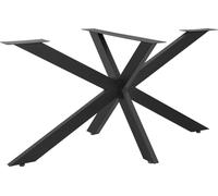 Piètement de table 'Oberau' pour table de salle à manger bureau acier 150 x 78 x 71 cm noir