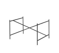 Piétement Eiermann 1 Richard Lampert, Designer Prof. Egon Eiermann, 110x66-86x66 cm