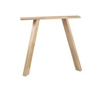 Piètement en bois de chêne beige, 3 options de montage, pour plateaux rectangulaires ou ovales - Woood, TABLO - 79x10x72 cm