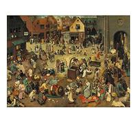 Pieter Bruegel Fight Between Carnival Lent Painting Unframed Wall Art Print Poster Home Decor Premium Bats toi Carnaval La Peinture Mur Affiche Accueil Dco