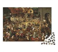 Pieter Bruegel l'Ancien Puzzle en Bois, Art Puzzles Impossible, Casse-tête Tableaux célèbres du Monde, Art DIY Jeux D'adresse, Cadeau pour Les Amis Ou Les Amants, Puzzle Museums 1000 Pcs