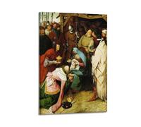 Pieter Bruegel The Elder Painter Works (The Adoration of The Kings) - Décoration murale à suspendre - Décoration d'intérieur - Pour chambre à coucher - Esthétique - 40 x 60 cm