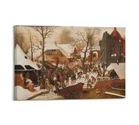 Pieter Bruegel The Elder Painter Works (The Adoration of The Kings in The Snow) - Décoration murale à suspendre - Décoration d'intérieur - Décoration d'intérieur - 50 x 75 cm