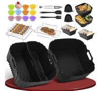 Pietuley 29Pcs Moule Silicone Air Fryer pour Philips 2000 Série 6.2L NA230 & Air Fryer Moulinex 7.5L, Plat Accessoires Air Fryer pour Ninja Air Fryer AF140EU/AF180EU & Cosori Turboblaze 5.5L/6L/6.2L