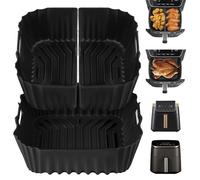 Pietuley 3Pcs Moule Silicone Air Fryer pour Philips 2000 Série 6.2L NA230 & Air Fryer Moulinex 7.5L, Plat Accessoires Air Fryer pour Ninja Air Fryer AF140EU/AF180EU & Cosori Turboblaze 5.5L/6L/6.2L