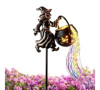 の ライト Pieu Creux Chaudron LED Sorcière Volante | Décor de Porche Halloween Coloré Pour Cours, Soirées, Écoles, Maisons Hantées, Fermes, Arrière-Cours, Entrées, Pelouses,