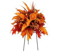 Pieu de jardin de fleurs d’automne - Décor de cour florale d’automne | Porc | Résistant aux intempéries pour une utilisation sur pelouse extérieure ; installation rapide sans outil ; décore les jardinièr