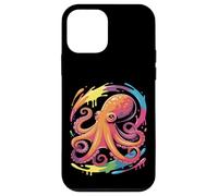 Pieuvre colorée éclaboussure de Peinture Coque pour iPhone 12 Mini
