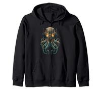Pieuvre Cyborg Steampunk Sweat à Capuche