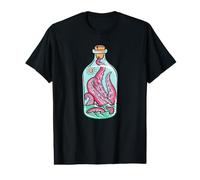 Pieuvre dans Une Bouteille T-Shirt Graphique avec Valeur