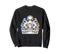 pieuvre Dj Rave Festival Illusion d'optique EDM Musique Sweatshirt