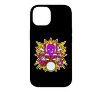 Pieuvre Drummer Rock Drum Kit Lightning Cartoon Music Art Coque pour iPhone 14
