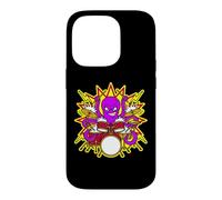 Pieuvre Drummer Rock Drum Kit Lightning Cartoon Music Art Coque pour iPhone 14 Pro