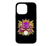 Pieuvre Drummer Rock Drum Kit Lightning Cartoon Music Art Coque pour iPhone 14 Pro Max