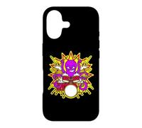 Pieuvre Drummer Rock Drum Kit Lightning Cartoon Music Art Coque pour iPhone 17