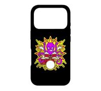 Pieuvre Drummer Rock Drum Kit Lightning Cartoon Music Art Coque pour iPhone 17 Pro