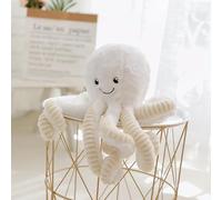 Pieuvre en Peluche, Géant Peluche Pieuvre Jouet Animal de mer Câlin Décoration, Animal en Peluche Coussin Doux Oreiller Jouets en Peluche Cadeaux, pour Enfants Cadeau de Naissance (80CM,White)