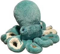 Pieuvre en Peluche, Poulpe Super Douces et Moelleuses, Peluche de Poulpe RéAlistes, Câlin Poulpe Peluche Animal de Mer Poulpe Jouets pour Enfants Garçons Filles (Vert,65cm)