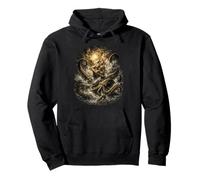 Pieuvre et voilier dans la tempête - Motif mer Dramatique Sweat à Capuche